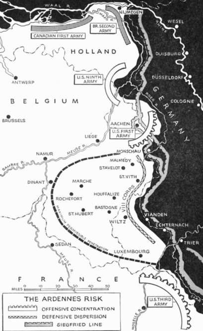 Map of the Ardennes