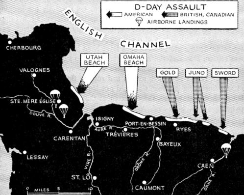 Map of Normandy