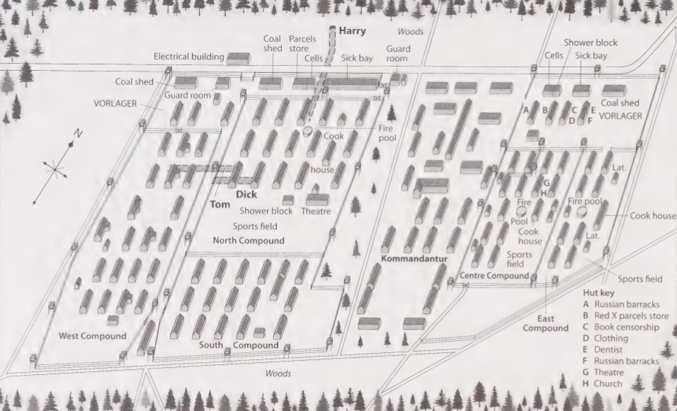 Overview drawing of Stalag Luft III.